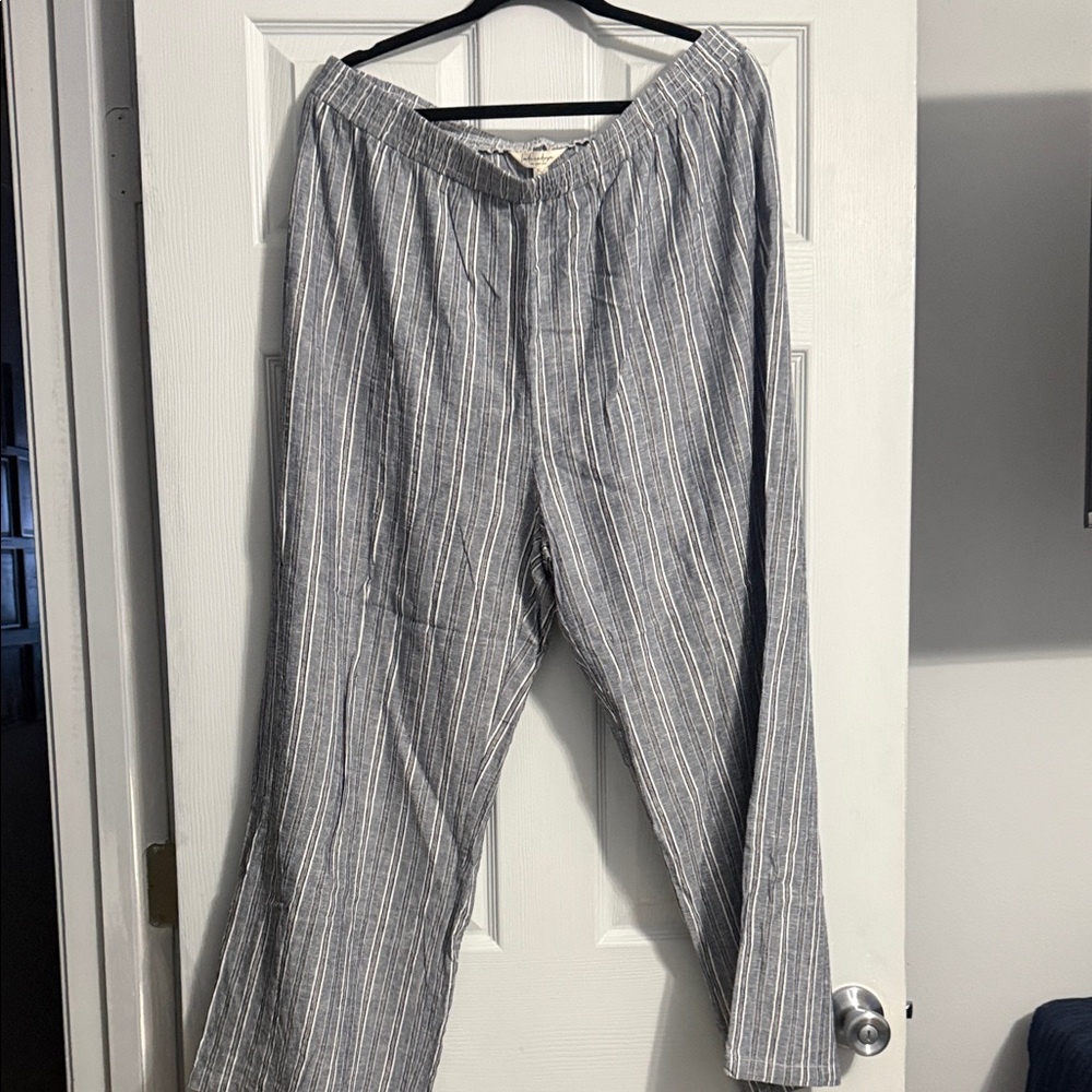 Women’s  Striped Gray Pants with gold flecks in stripes
